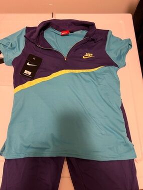 Nike Track Suit in Turquoise, Purple & Yellow